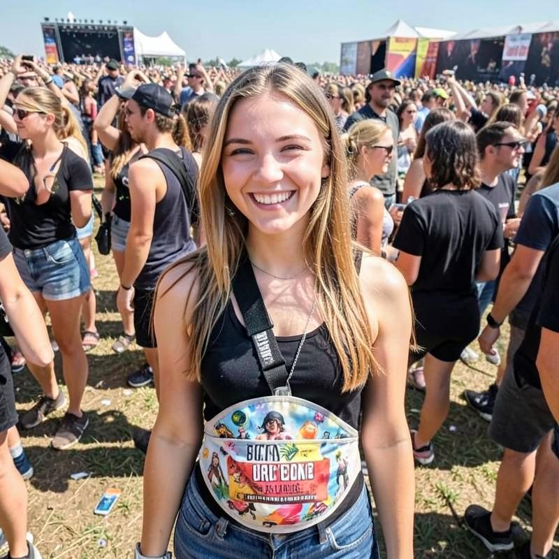 Customer wearing the Belly Bag 2